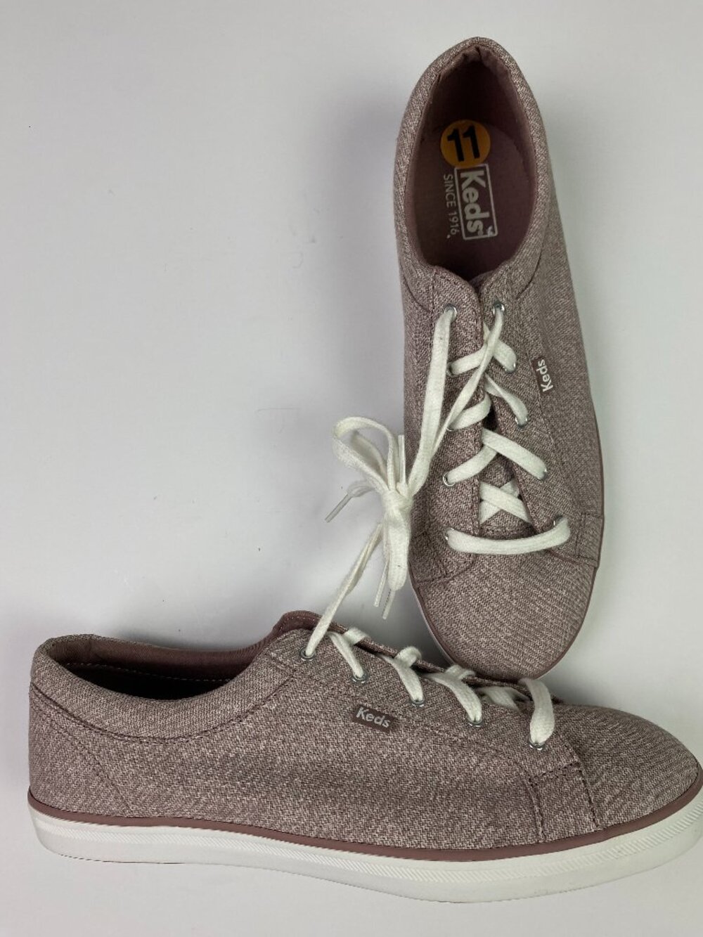 Keds Center III Sneakers Shoes Womens 11 Mauve Tweed WF61302